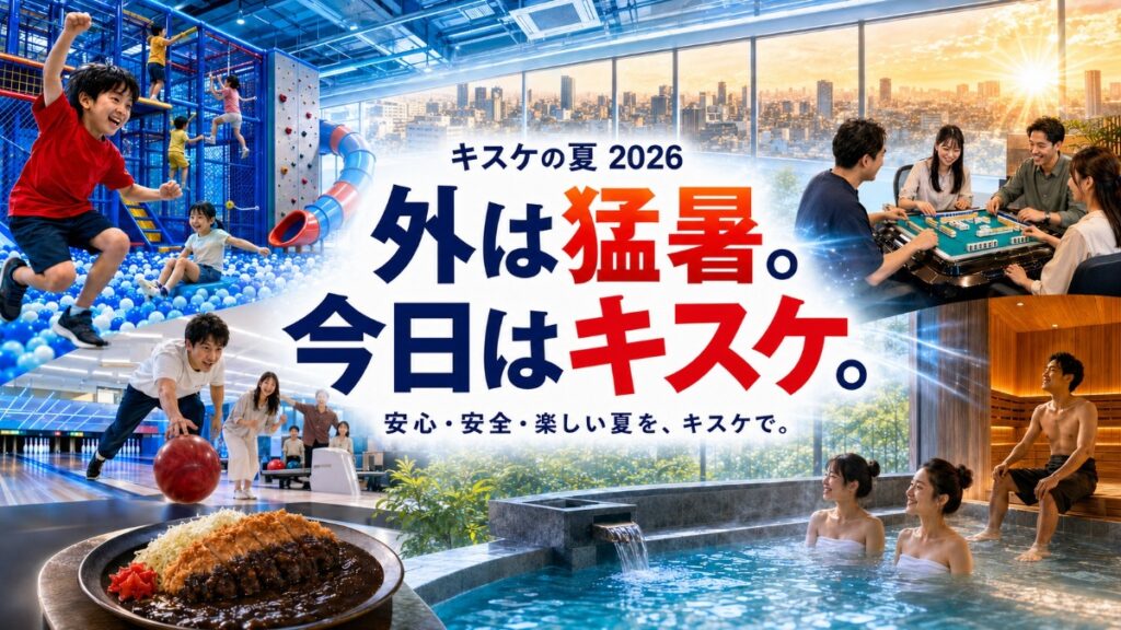 【松山市・キスケBOX】猛暑の日こそキスケへ！涼しい屋内で一日遊べる「キスケの夏2026」始動